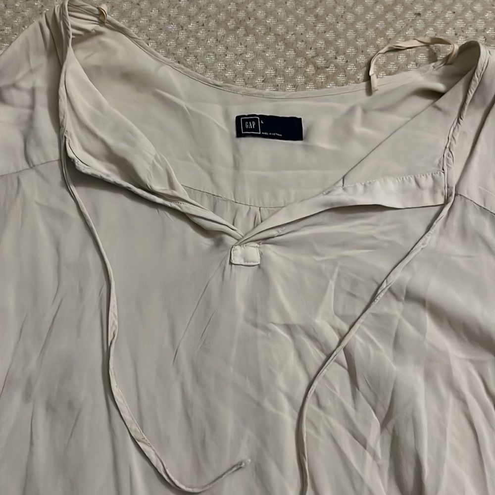 Gap, white, long sleeve blouse - Picture 4 of 5